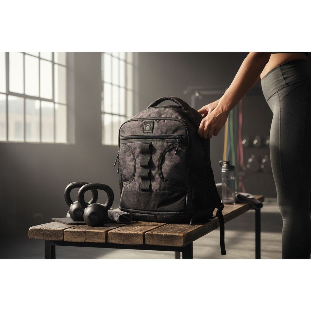 Kettlebell Kitchen Tactical Backpack Dark Camo Multicam Gym Bag Laptop Sleeve